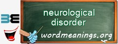 WordMeaning blackboard for neurological disorder